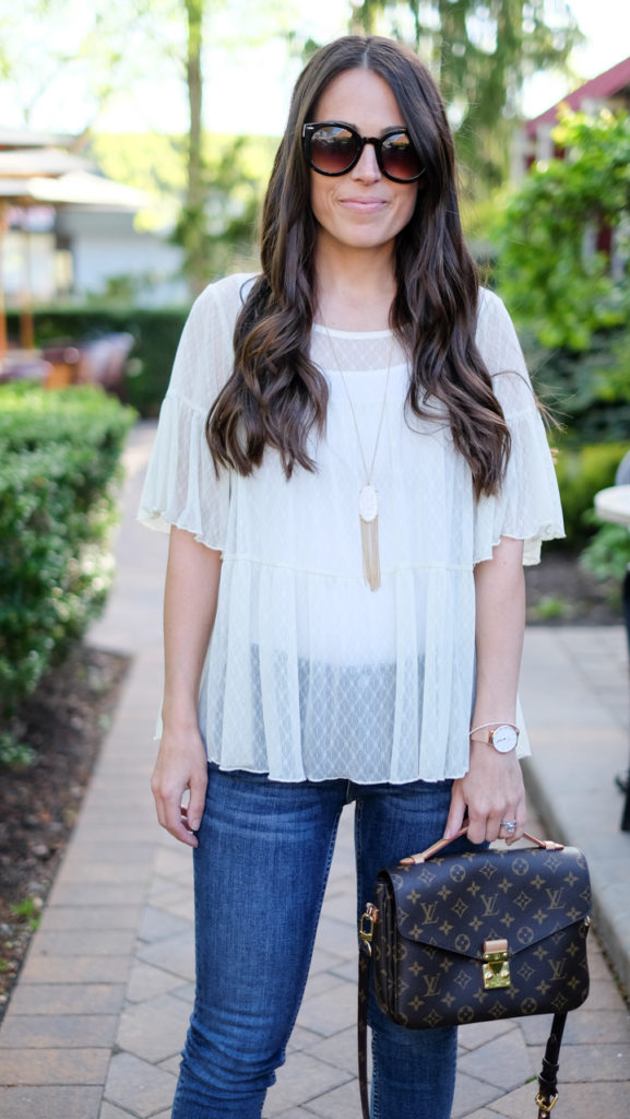 white lace peplum outfit