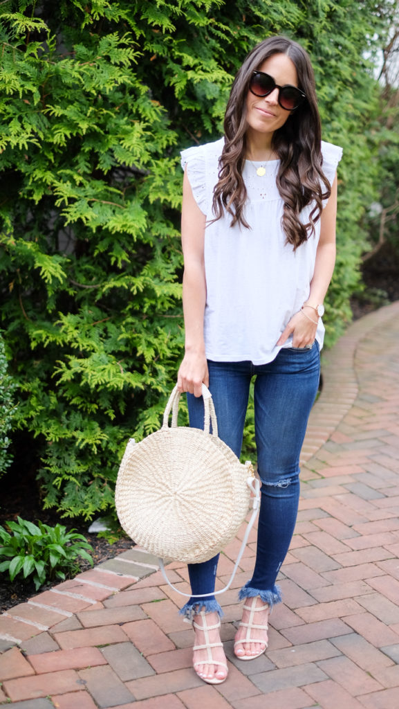 white tank summer outfit