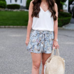 tie front shorts