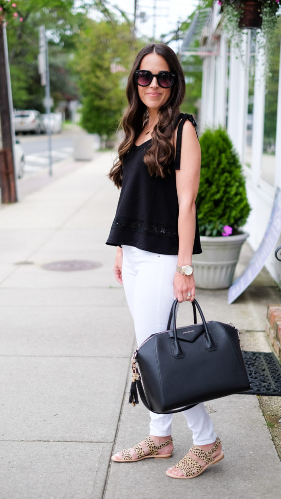 black and white sumer outfit