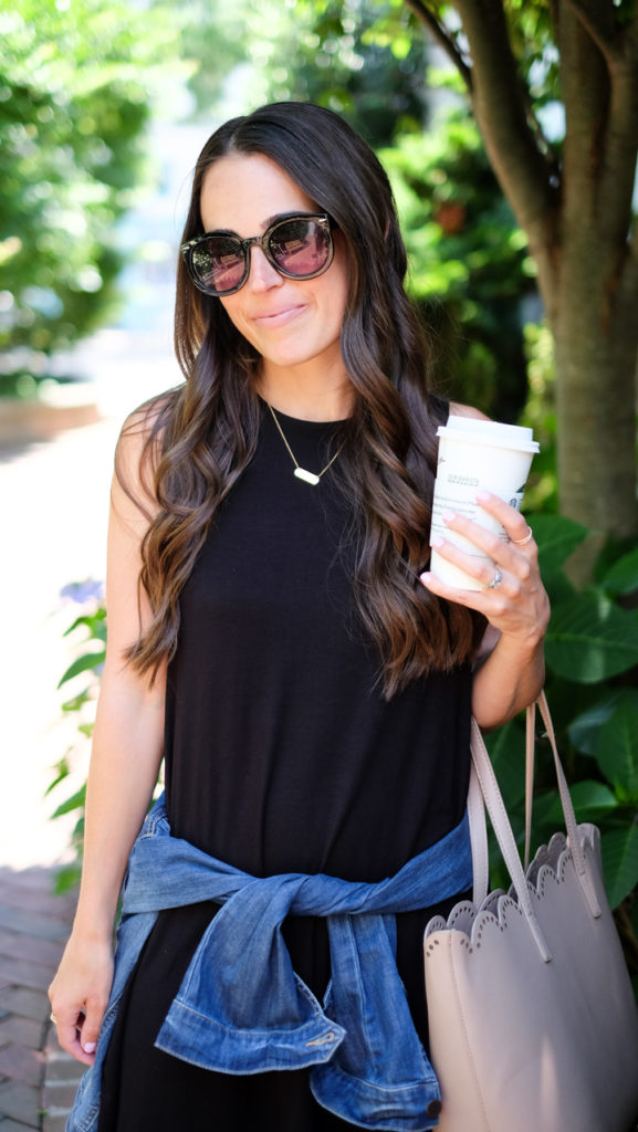 black casual dress