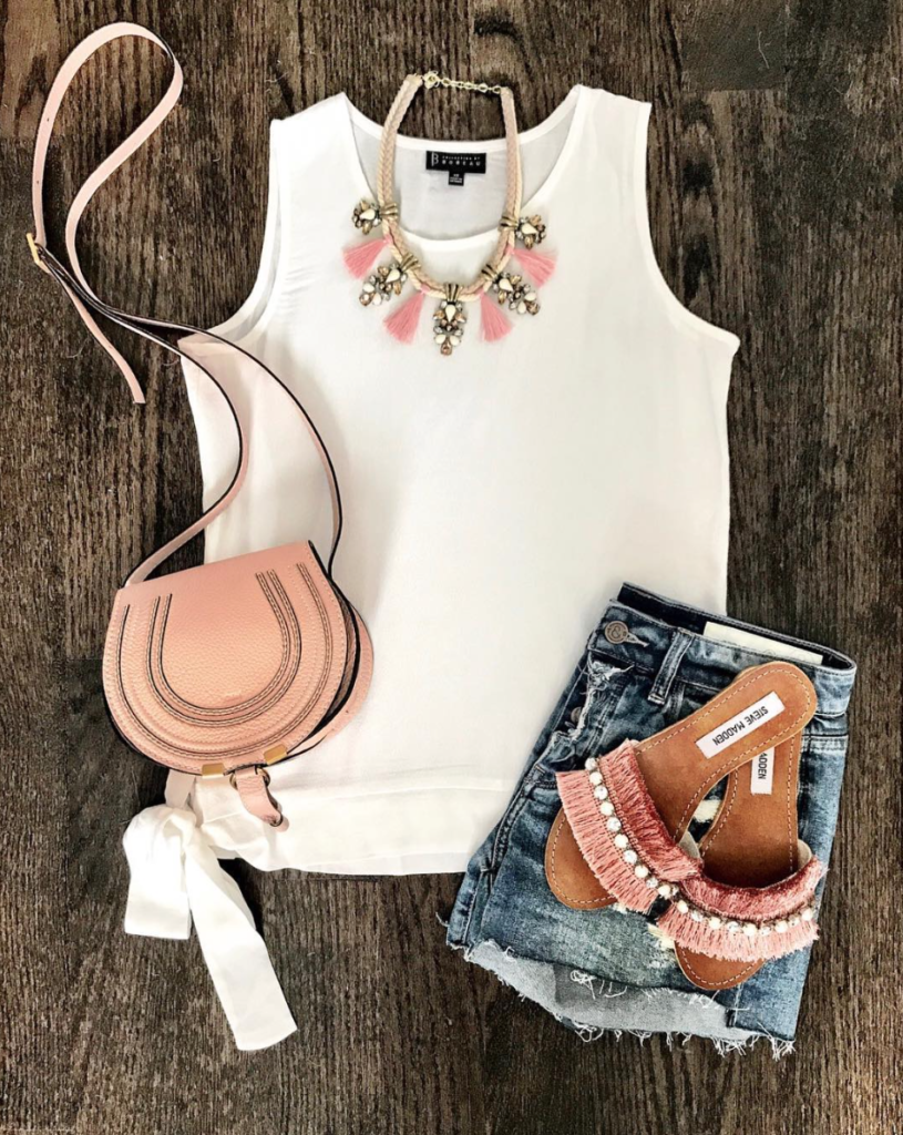 blush fringe sandals