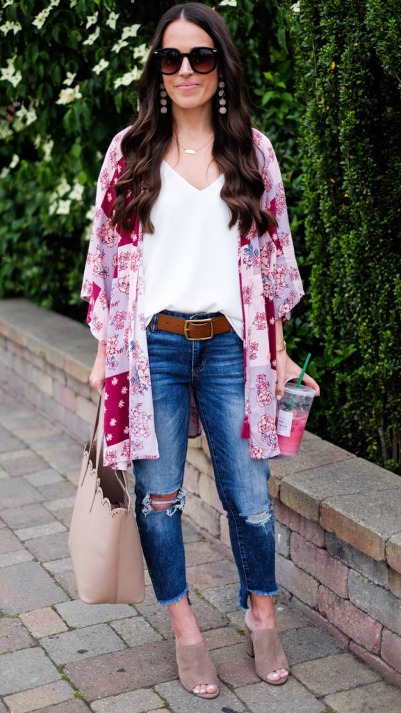 bp mules and kimono outfit