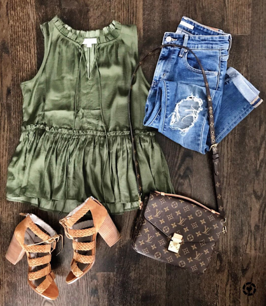 loft peplum tank