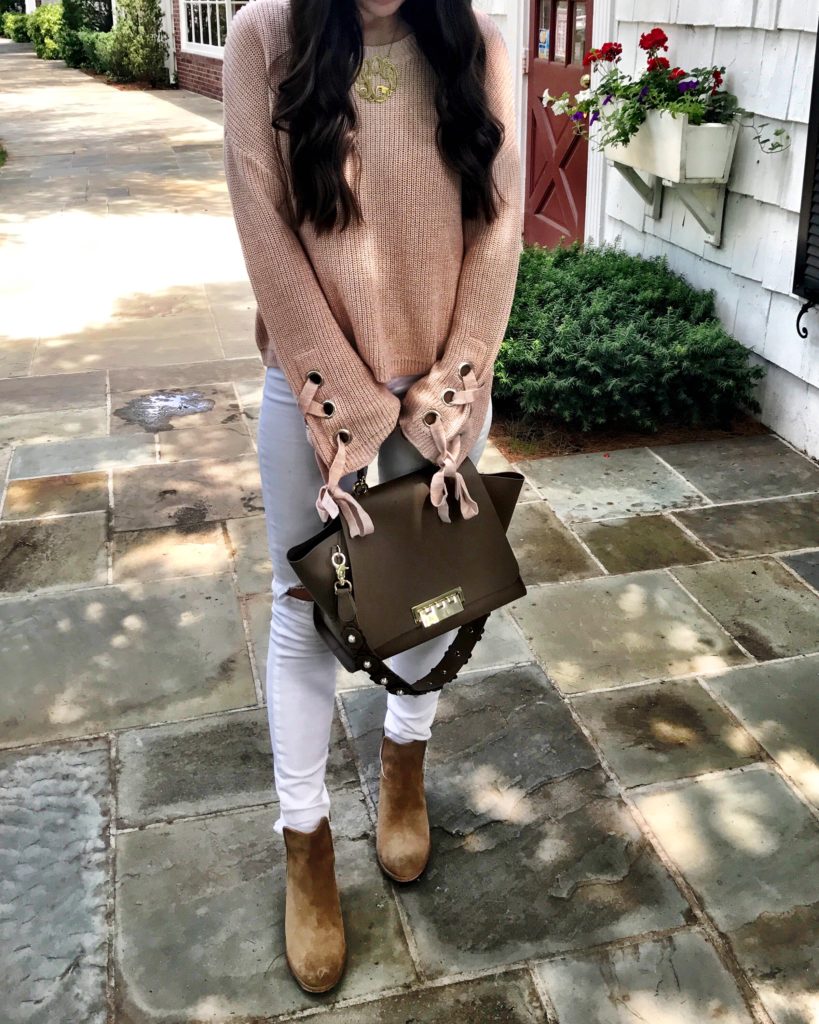 Blush Pink Sweater outfit