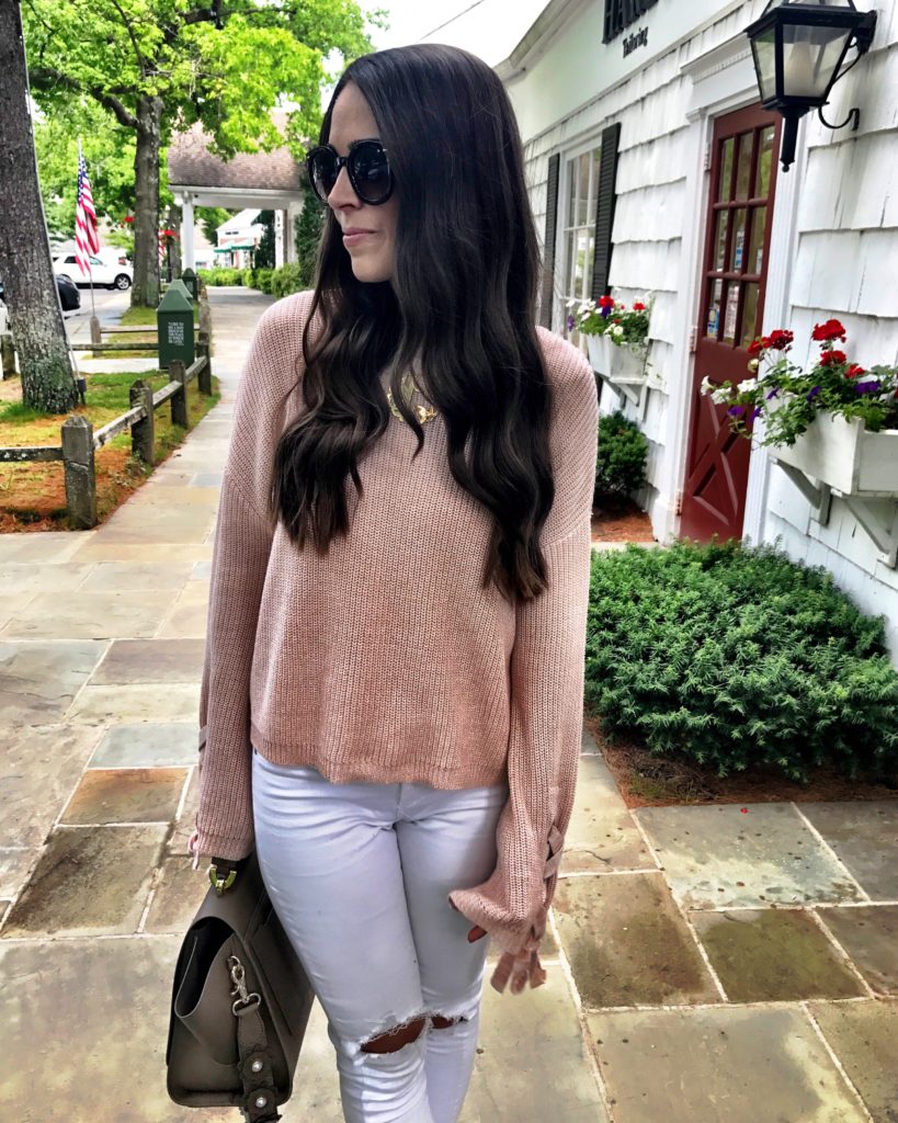 White jeans Fall outfit