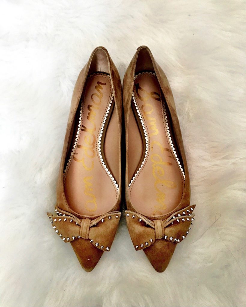 sam edelman bow studded flats