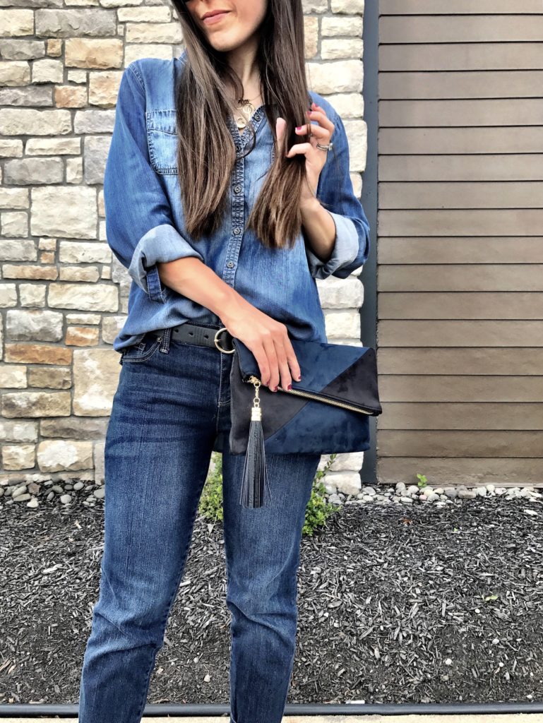 chambray shirt outfit idea