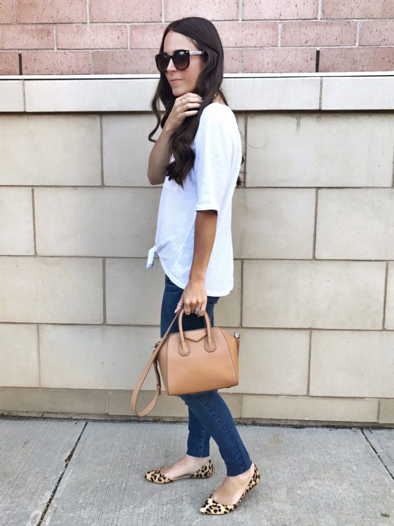white tan and leopard outfit