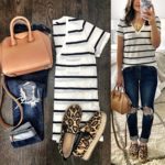 striped v neck